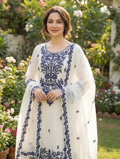 designer Party Wear Look Pur Rayon Cotton Top & Farshi Palazzo With Dupatta set