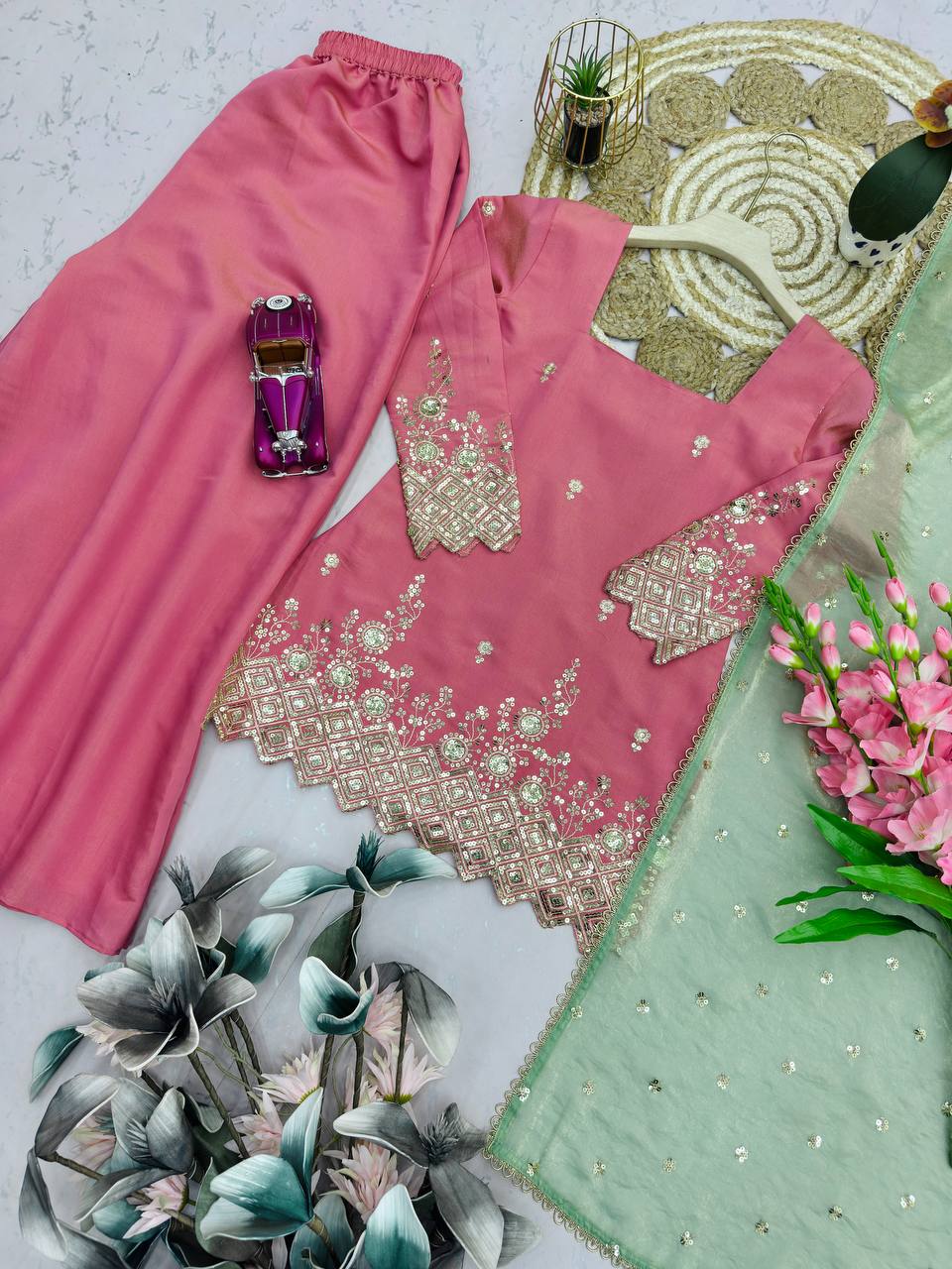 Coral Suit Set