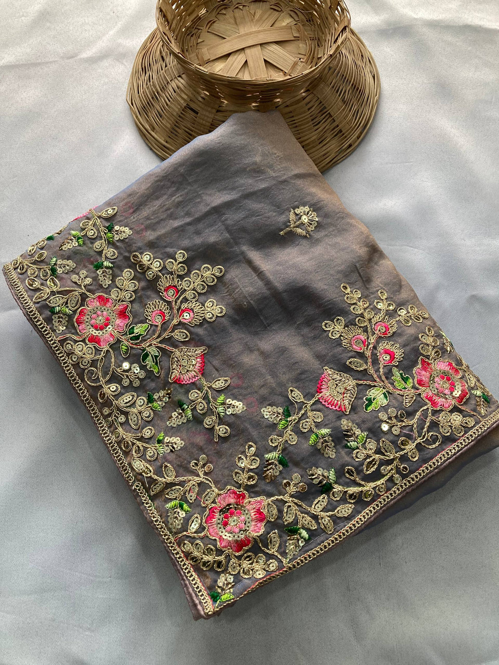 Wedding Special Party Wear Soft NxC Moss chiffon saree 1