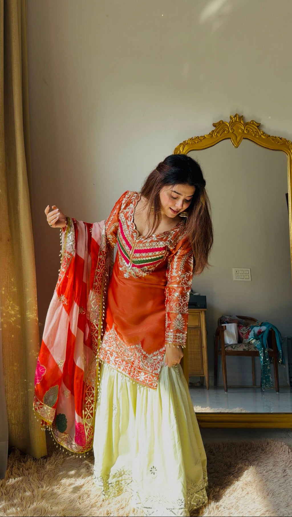 Designer Embroidered Top Plazzo Dupatta Set Collection