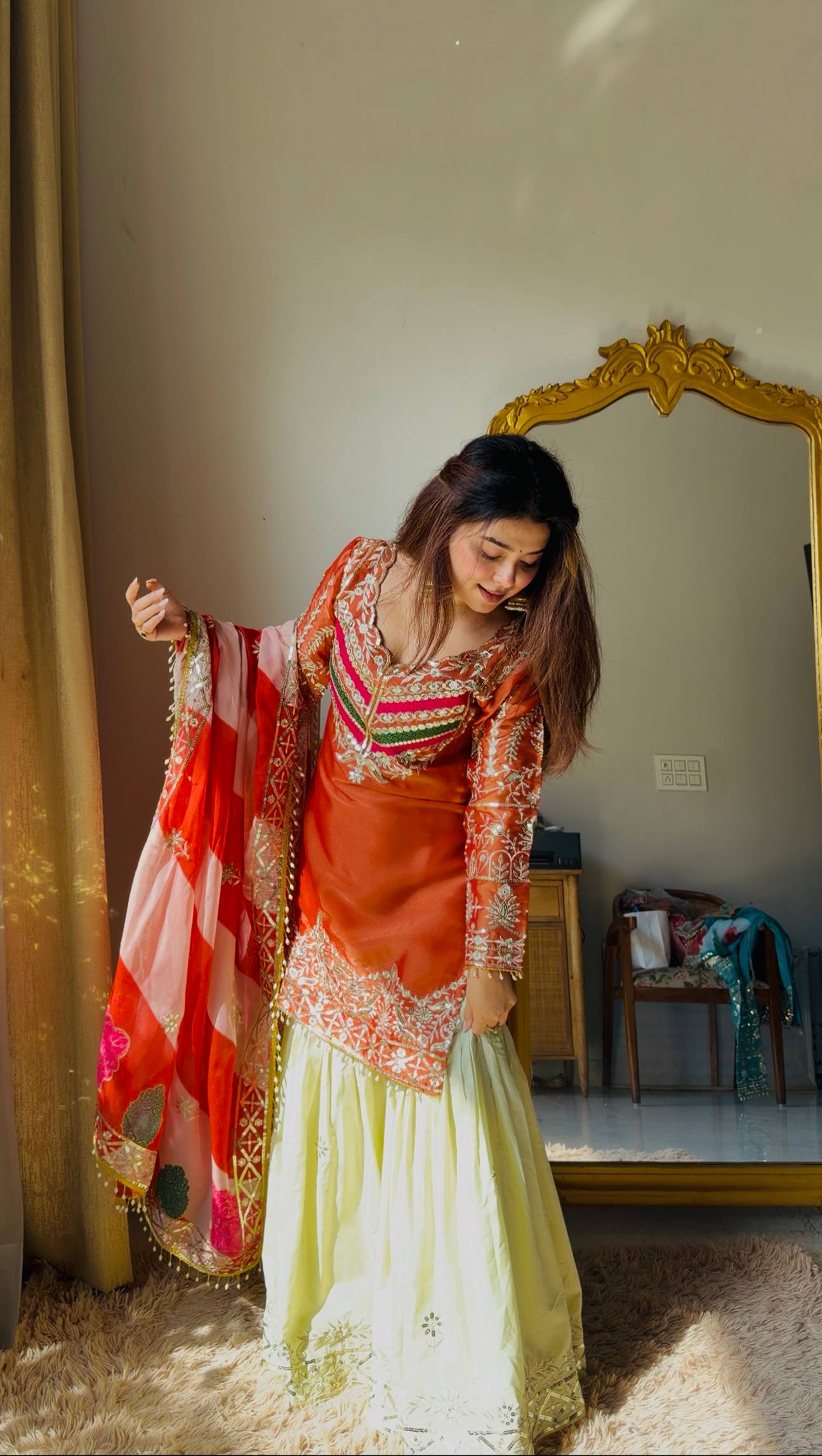 Designer Embroidered Top Plazzo Dupatta Set Collection