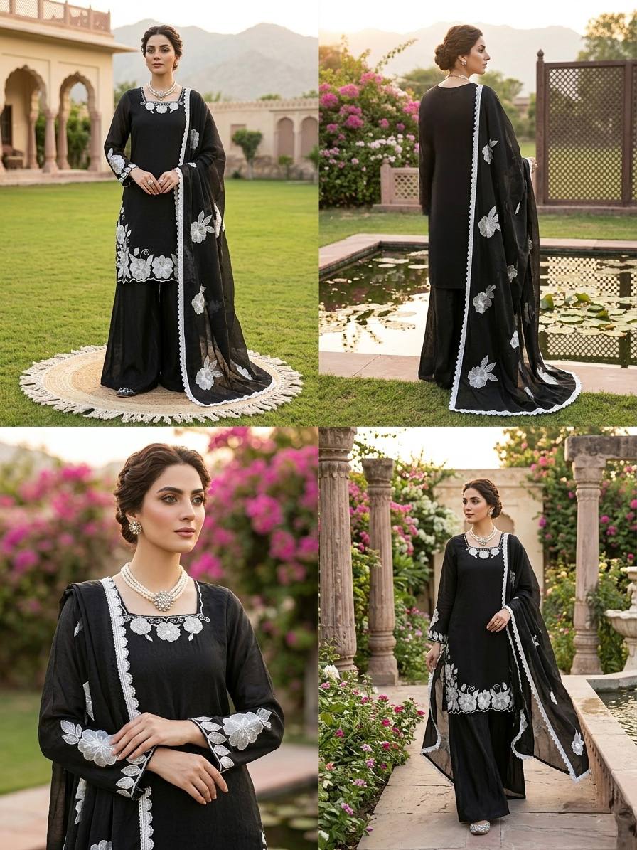 Beautiful Fendy Silk Thread With Sequence Work Suit