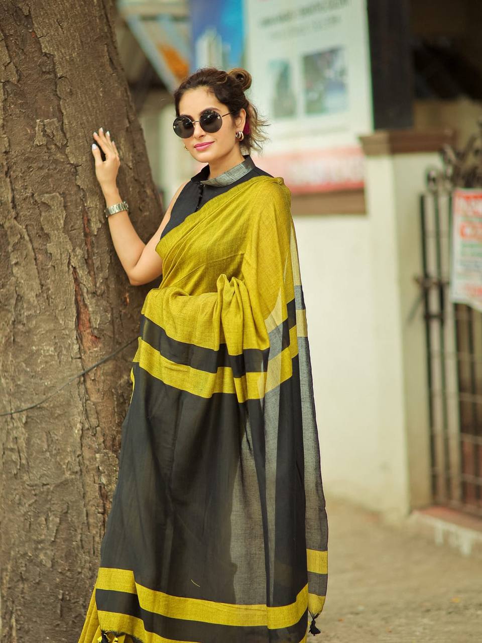 Rangrasa Striped Handloom Saree