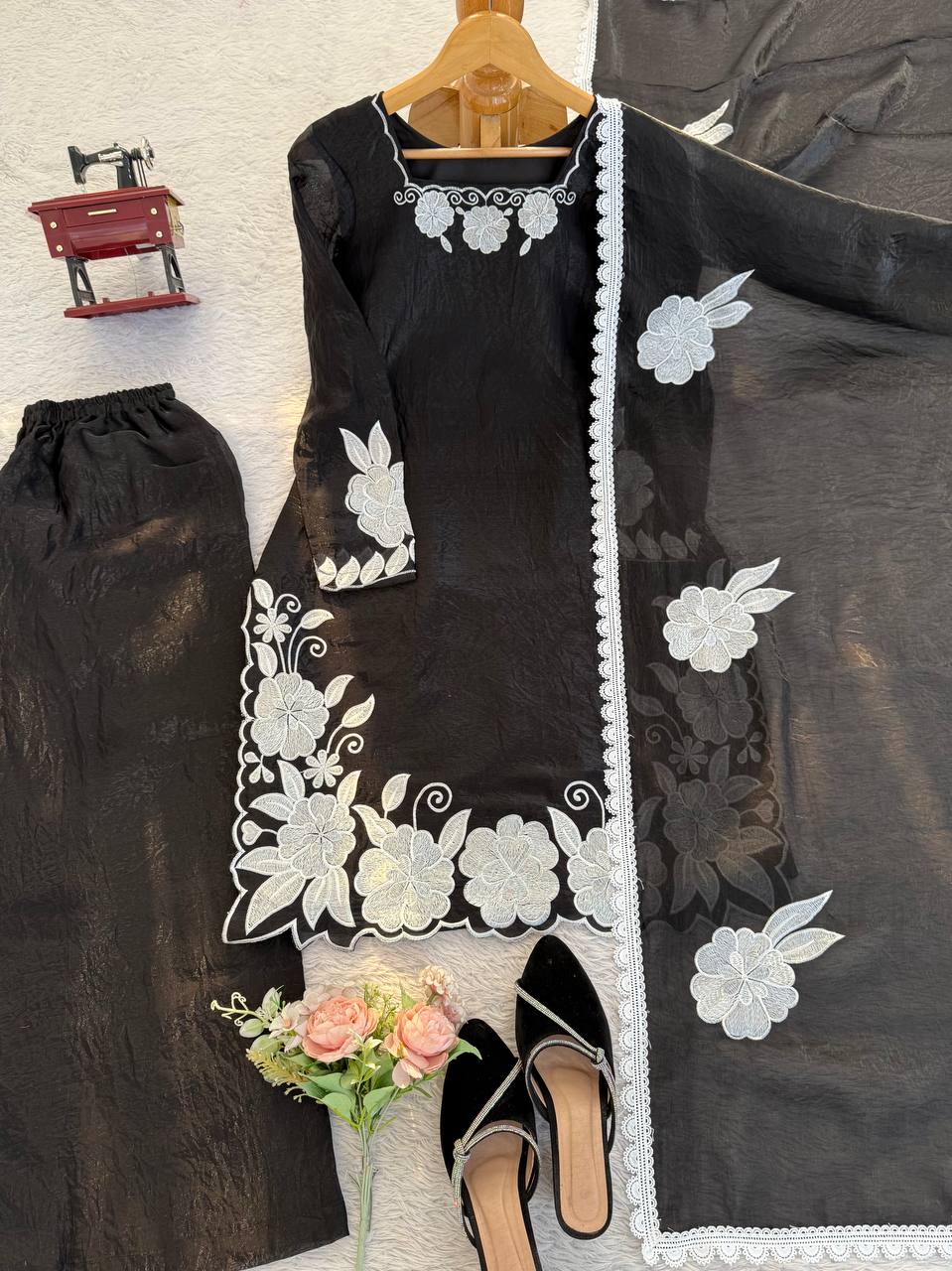 Beautiful Fendy Silk Thread With Sequence Work Suit