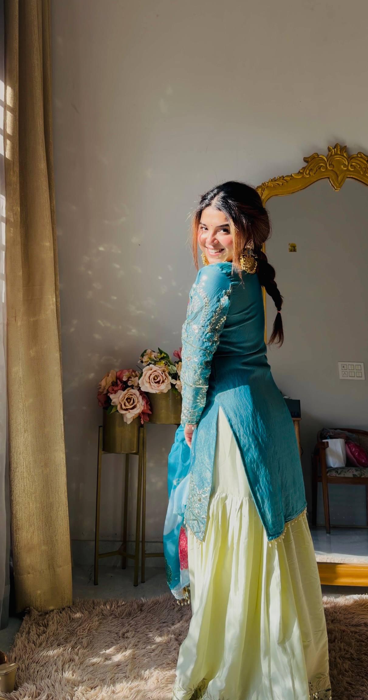 Designer Embroidered Top Plazzo Dupatta Set Collection