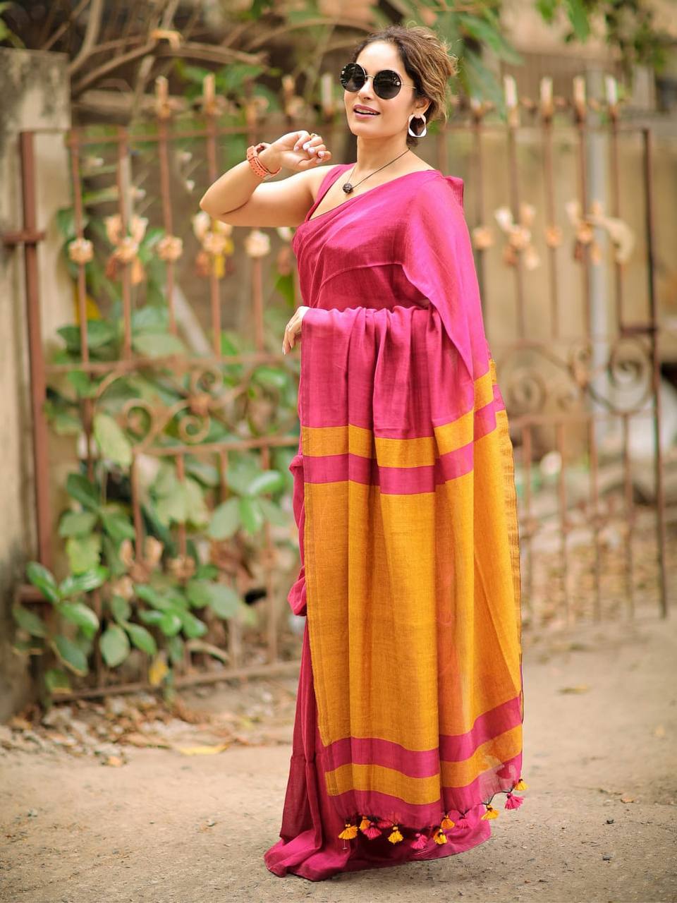 Rangrasa Striped Handloom Saree 2