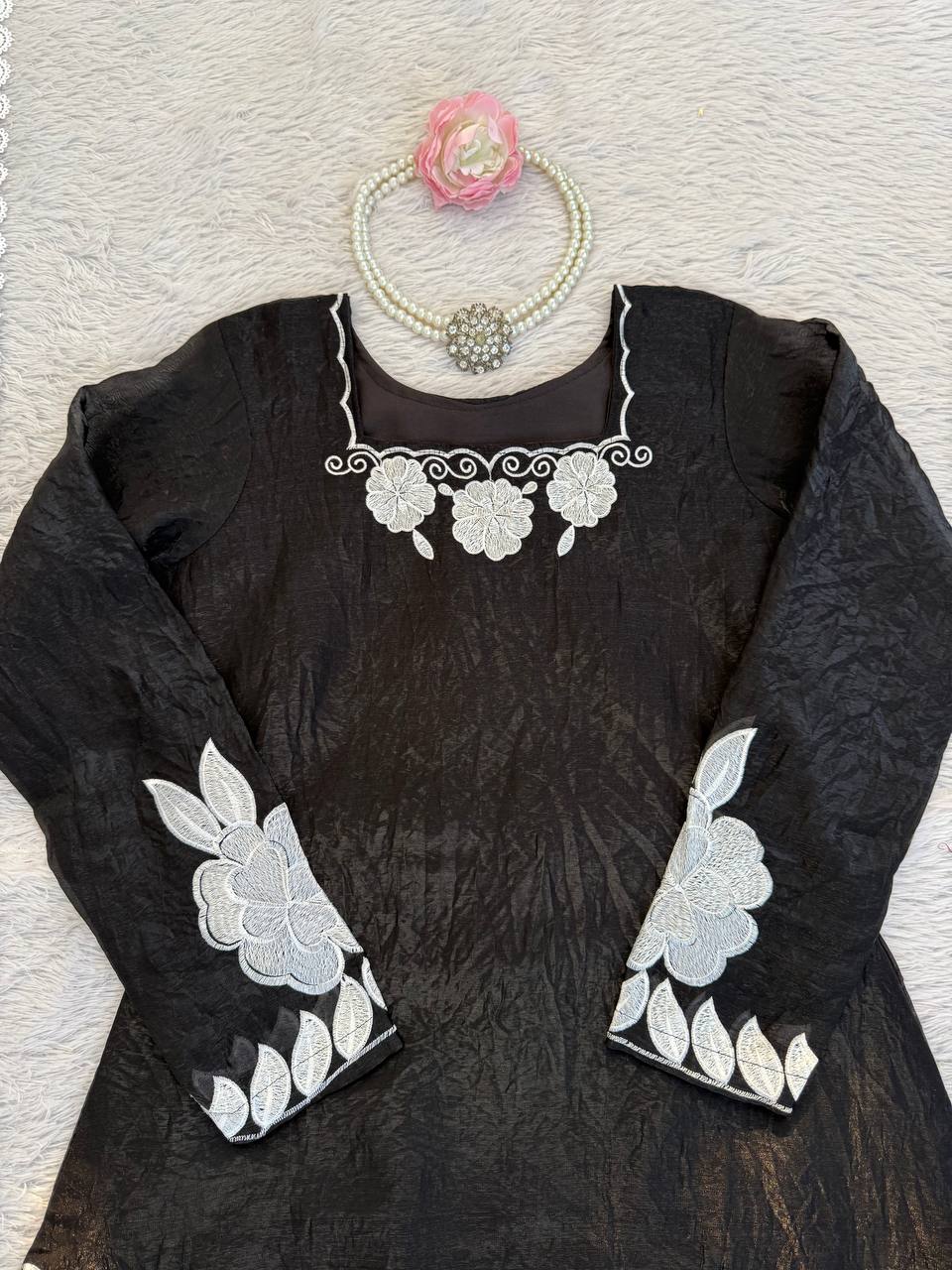 Beautiful Fendy Silk Thread With Sequence Work Suit
