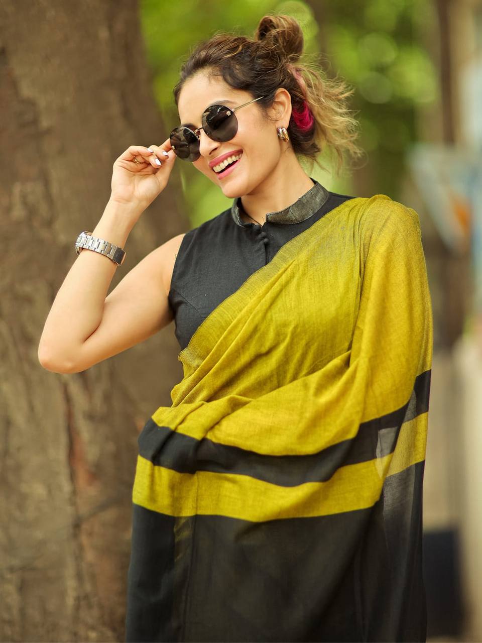 Rangrasa Striped Handloom Saree