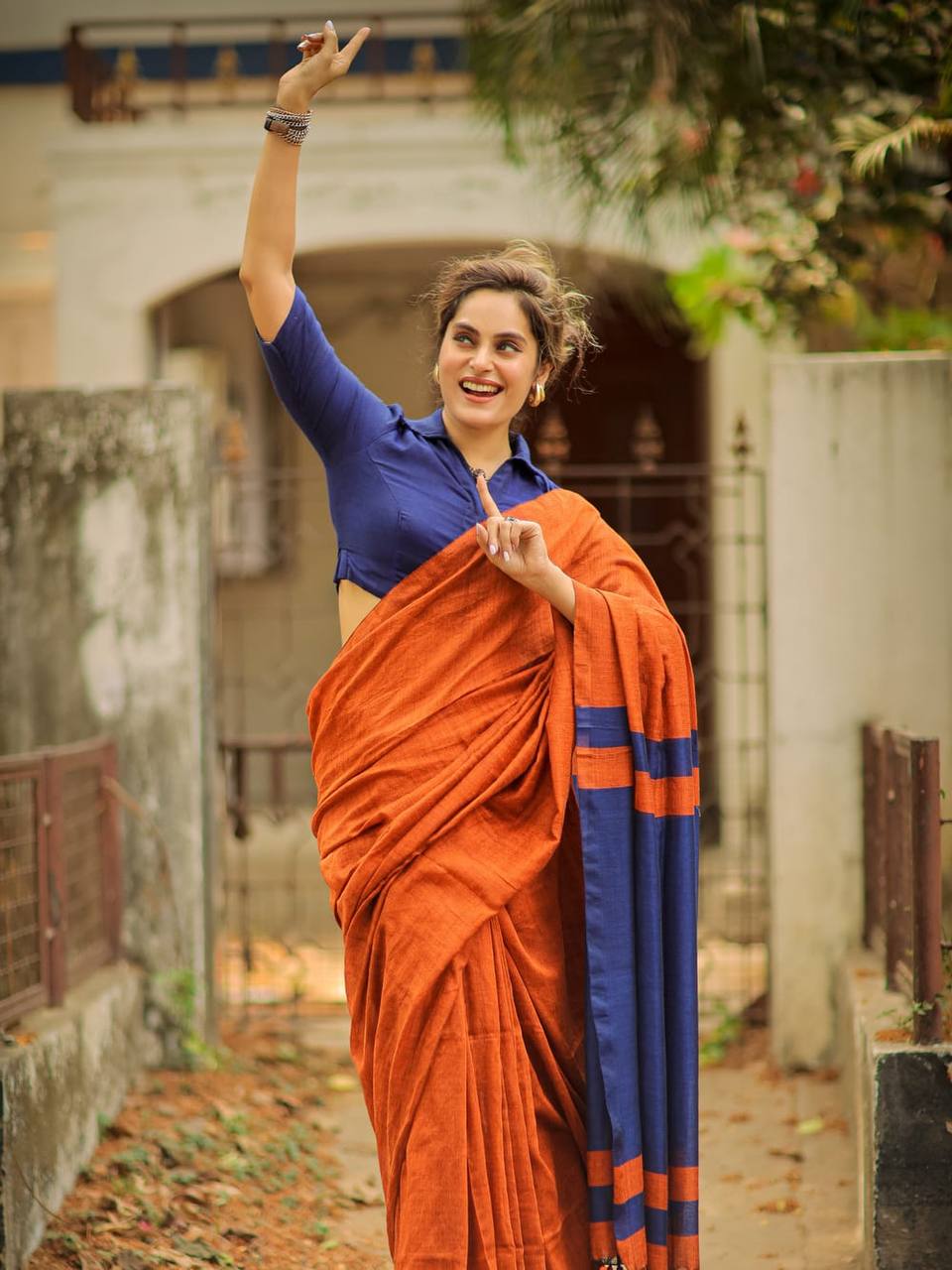 Rangrasa Striped Handloom Saree 3