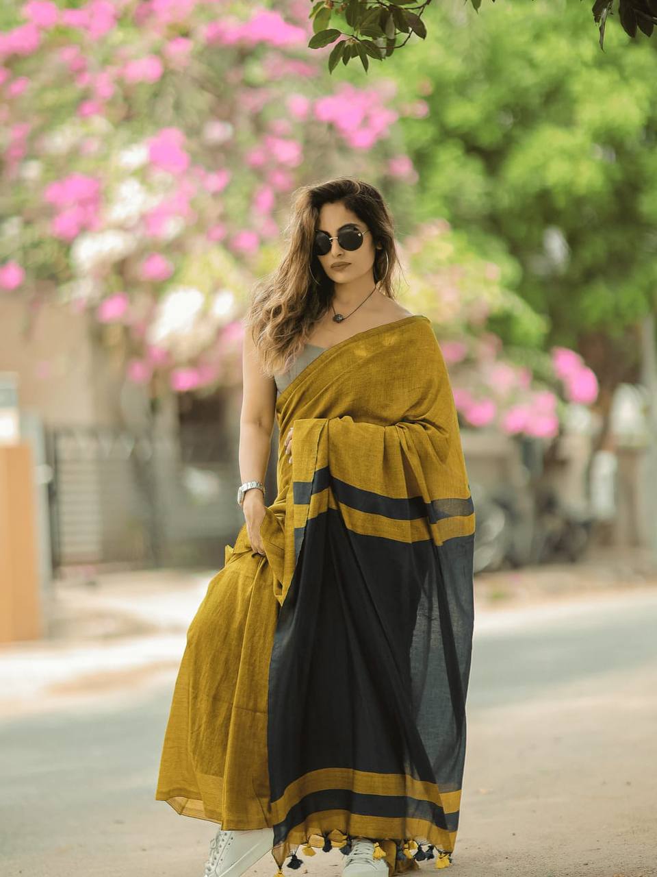 Rangrasa Striped Handloom Saree 1