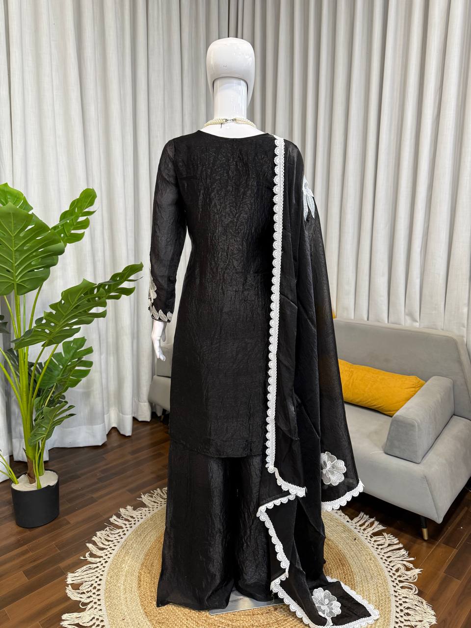 Beautiful Fendy Silk Thread With Sequence Work Suit