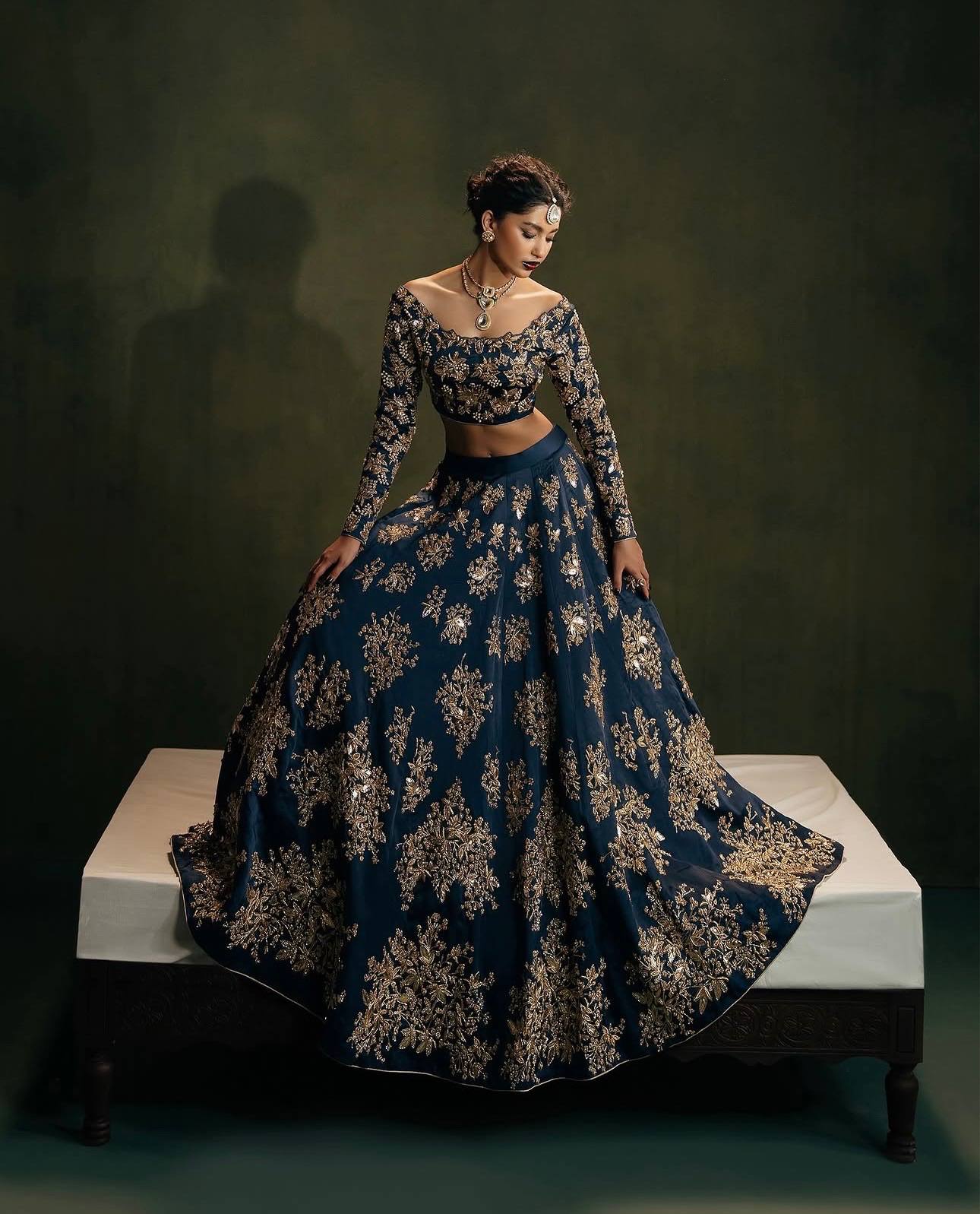Pakistani Lehenga Choli in Polo Silk With Heavy Sequence Embroidery Bridal Lehenga Choli for Wedding
