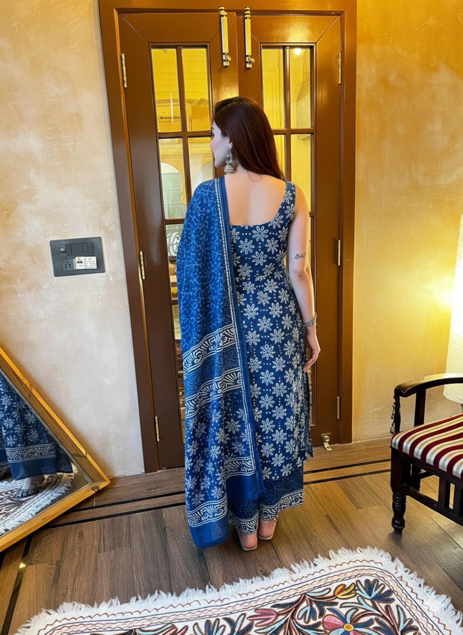 Women Floral Printed Regular Kurta with Palazzos & With Dupatta