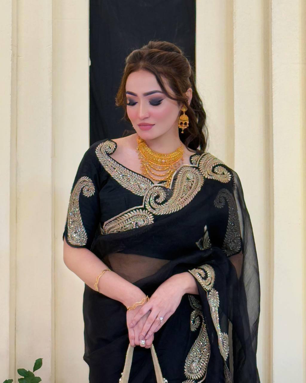 Soft Rangoli Silk Zari & Sequence Embroidery Saree with Banglori Blouse – Wedding, Party & Festive Wear Designer Saree