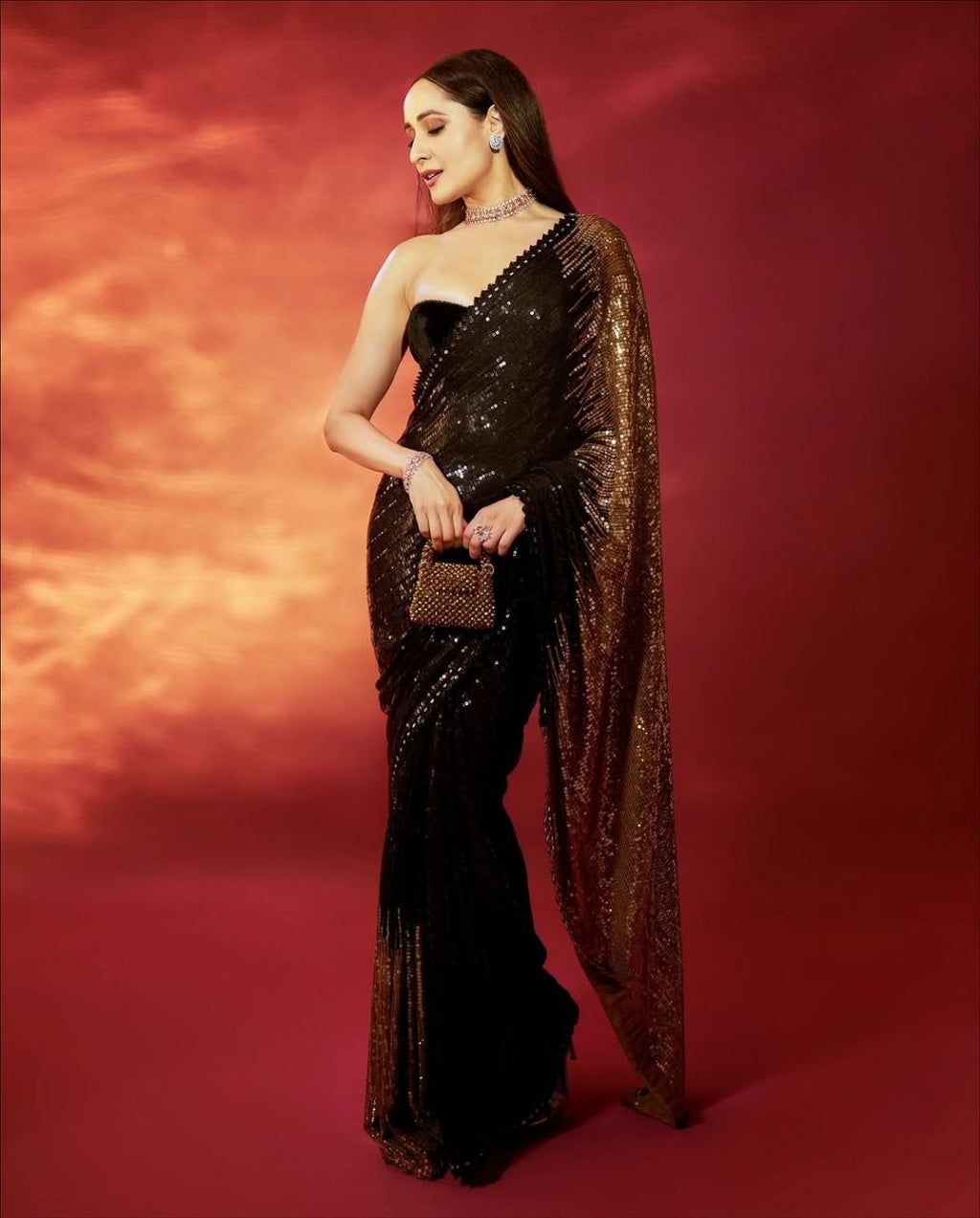 Most beautiful Embroidery  Seqwance work with lace saree