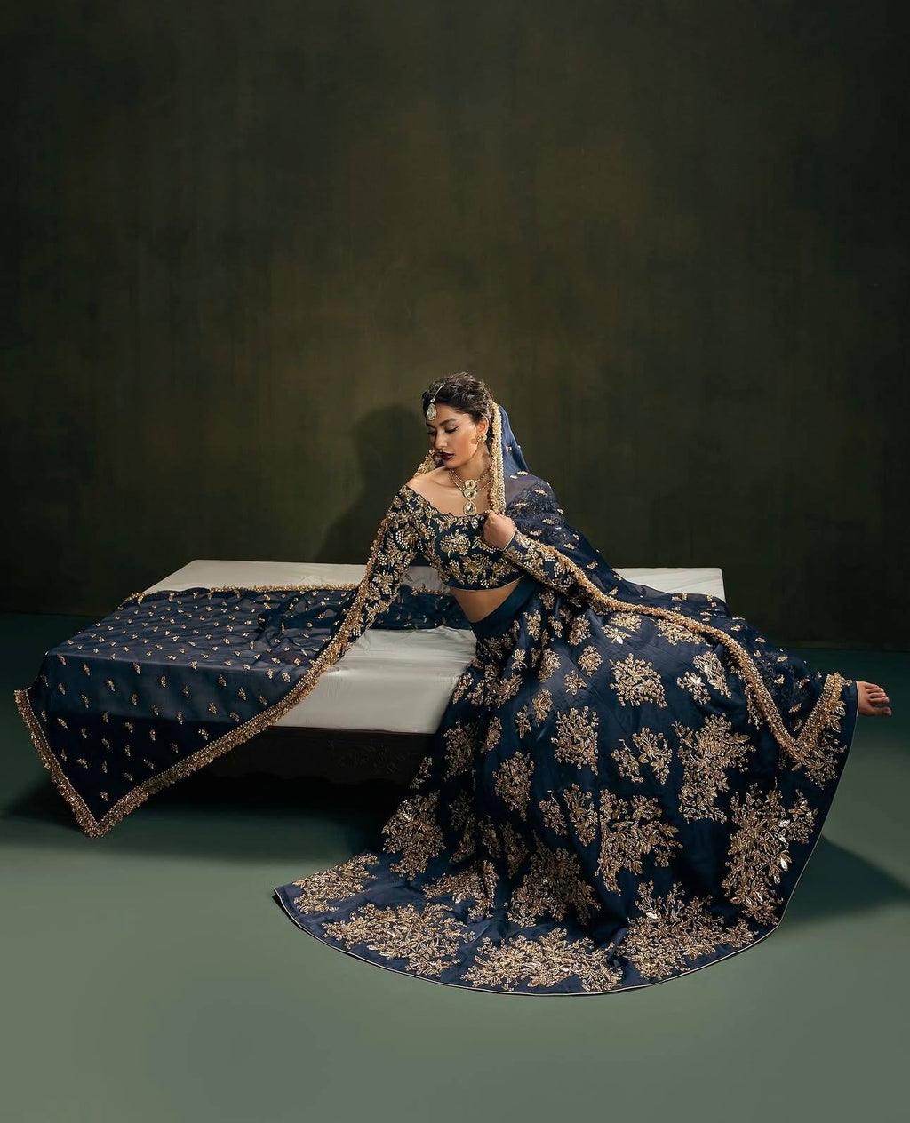 Pakistani Lehenga Choli in Polo Silk With Heavy Sequence Embroidery Bridal Lehenga Choli for Wedding