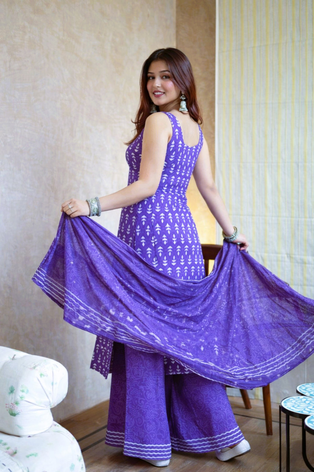 Women Ethnic Motifs Printed Regular Kurta with Palazzos & With Dupatta