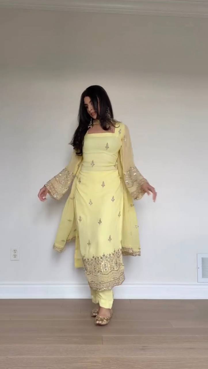 ADAA HAND EMBROIDERED SUIT SET