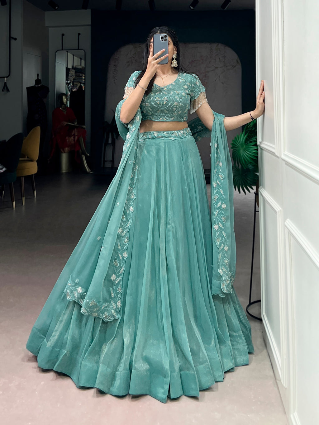 Wedding Special Beads Work Lehenga Choli