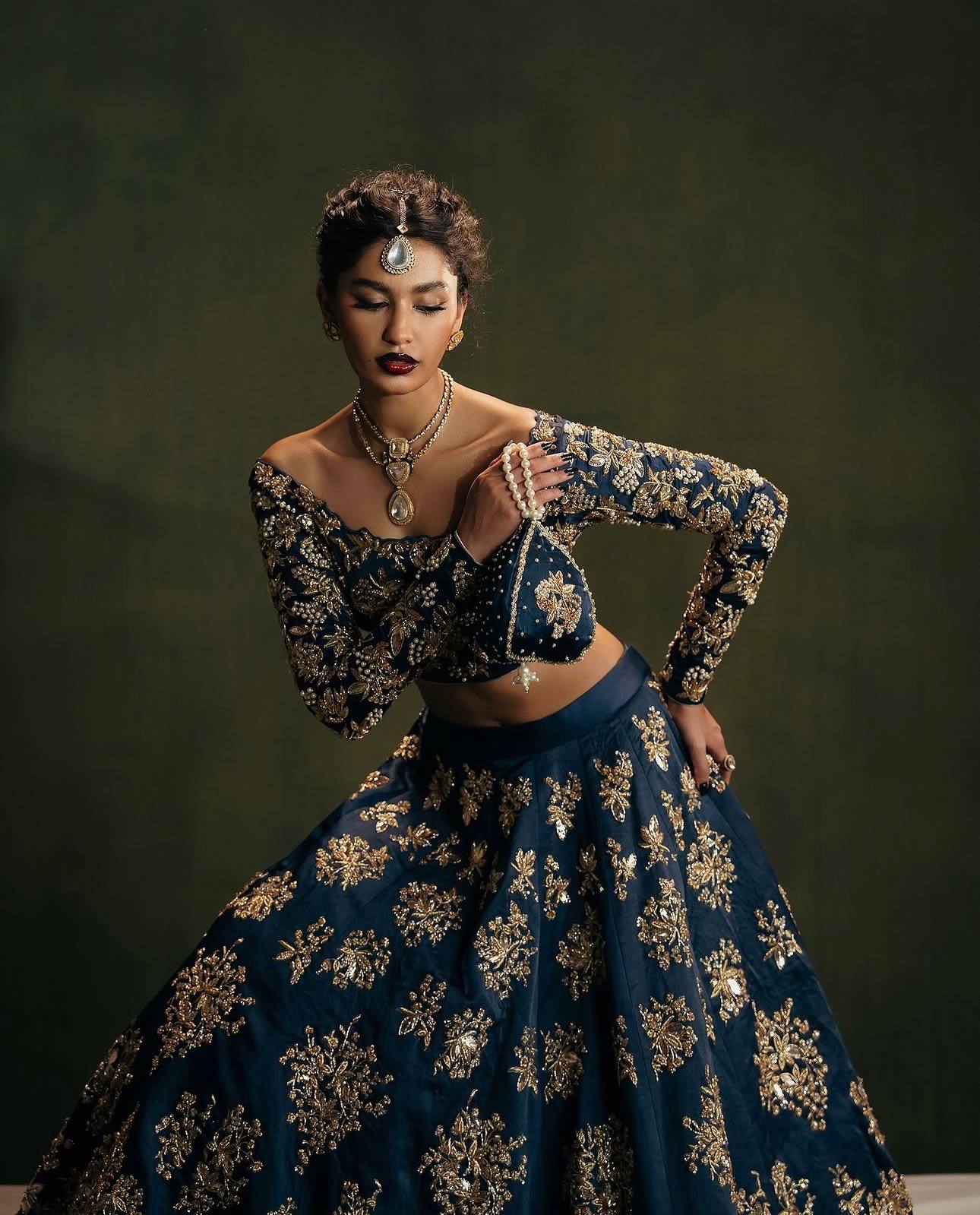 Pakistani Lehenga Choli in Polo Silk With Heavy Sequence Embroidery Bridal Lehenga Choli for Wedding