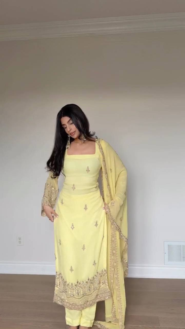 ADAA HAND EMBROIDERED SUIT SET