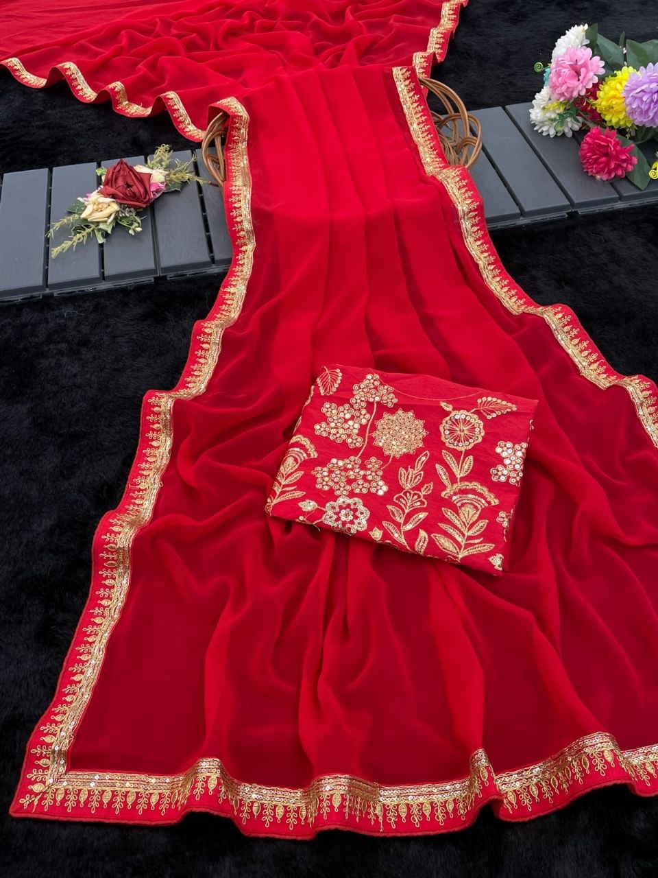 Presenting you most beautiful Embroidery  Seqwance work lace with piping