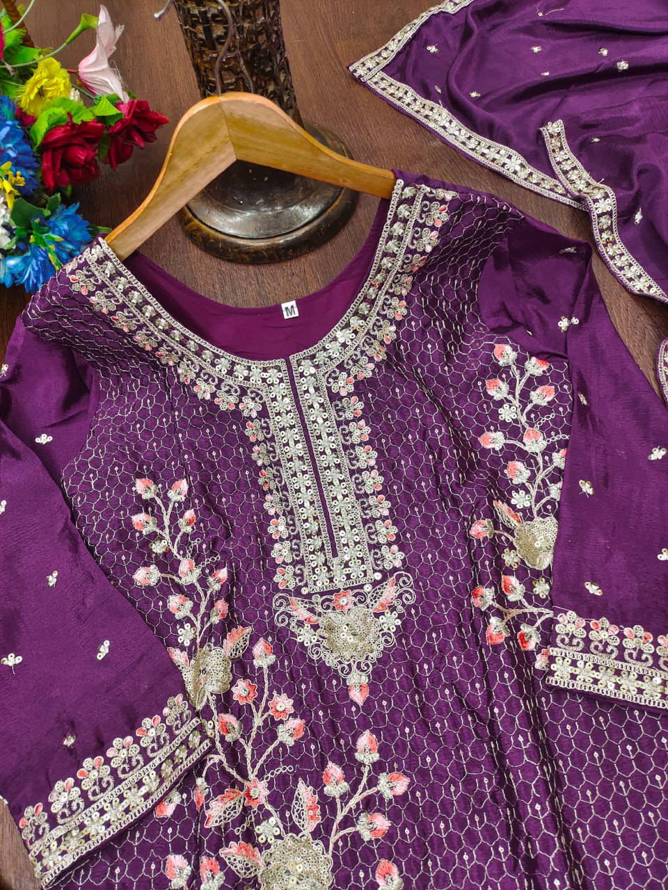 Wine Chinon Salwar Kameez