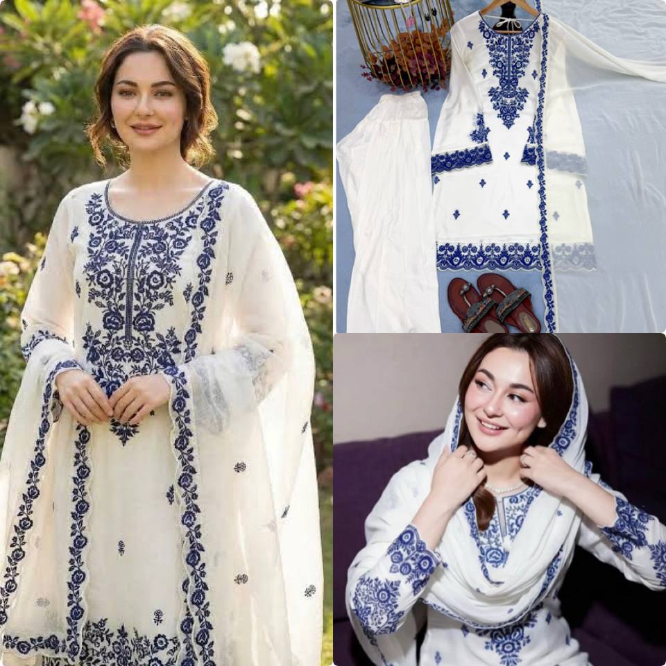 designer Party Wear Look Pur Rayon Cotton Top & Farshi Palazzo With Dupatta set