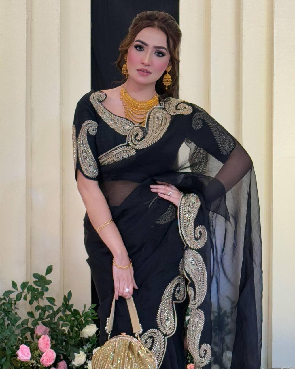 Soft Rangoli Silk Zari & Sequence Embroidery Saree with Banglori Blouse – Wedding, Party & Festive Wear Designer Saree