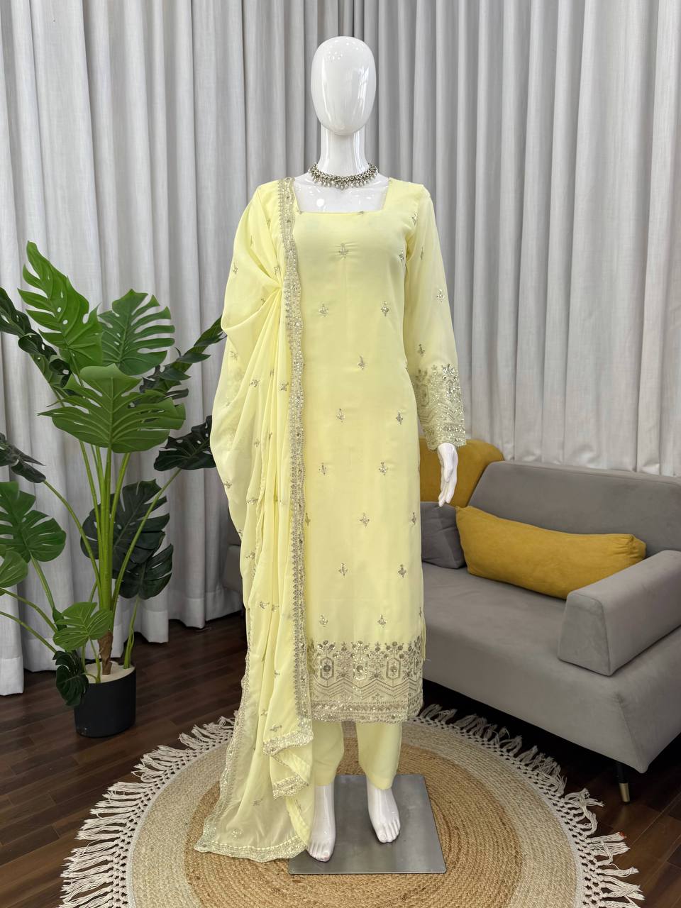 ADAA HAND EMBROIDERED SUIT SET