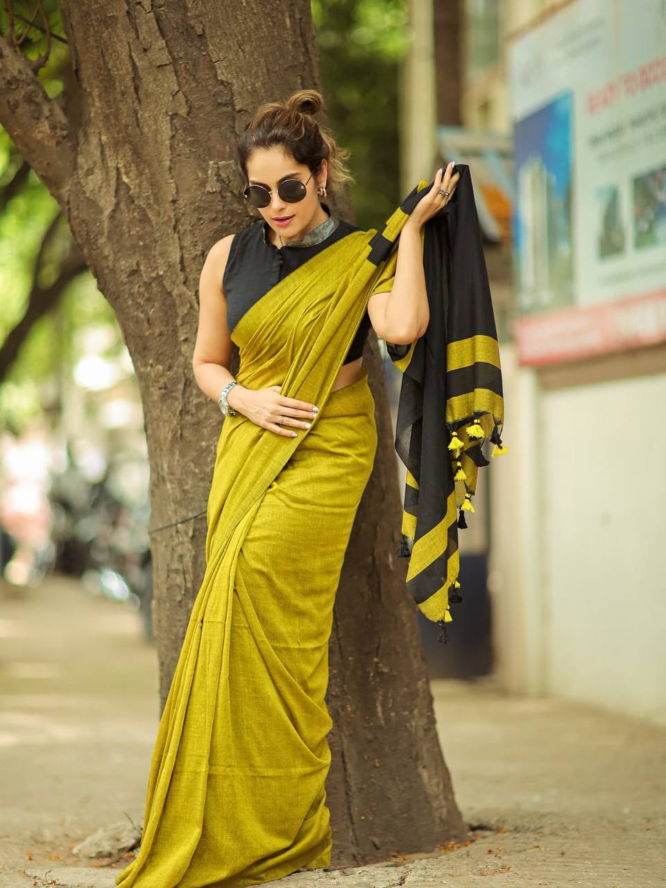 Rangrasa Striped Handloom Saree