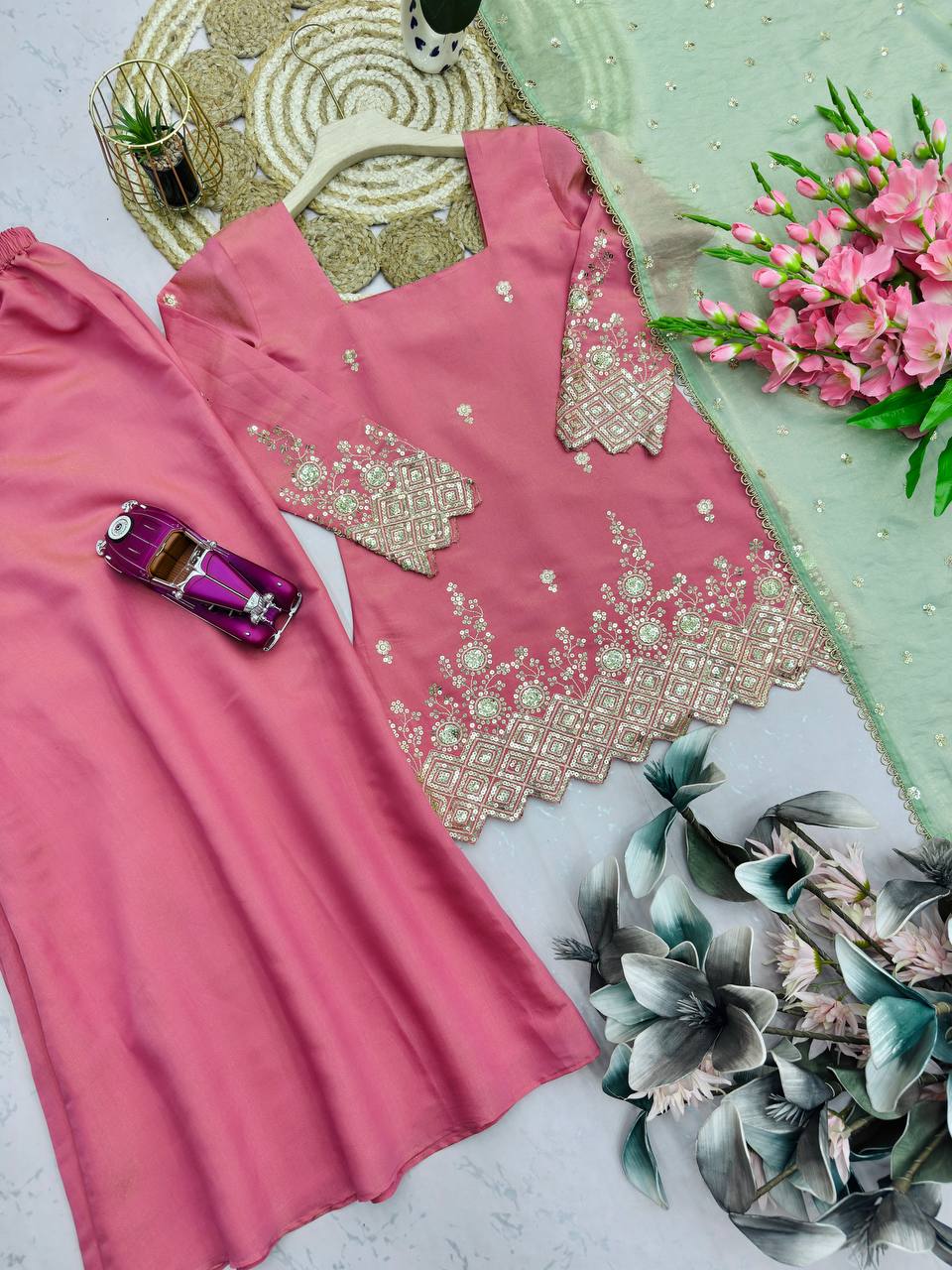 Coral Suit Set